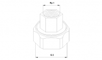 Резьбовое трубное соединение (комплект) G 2 Rp 1