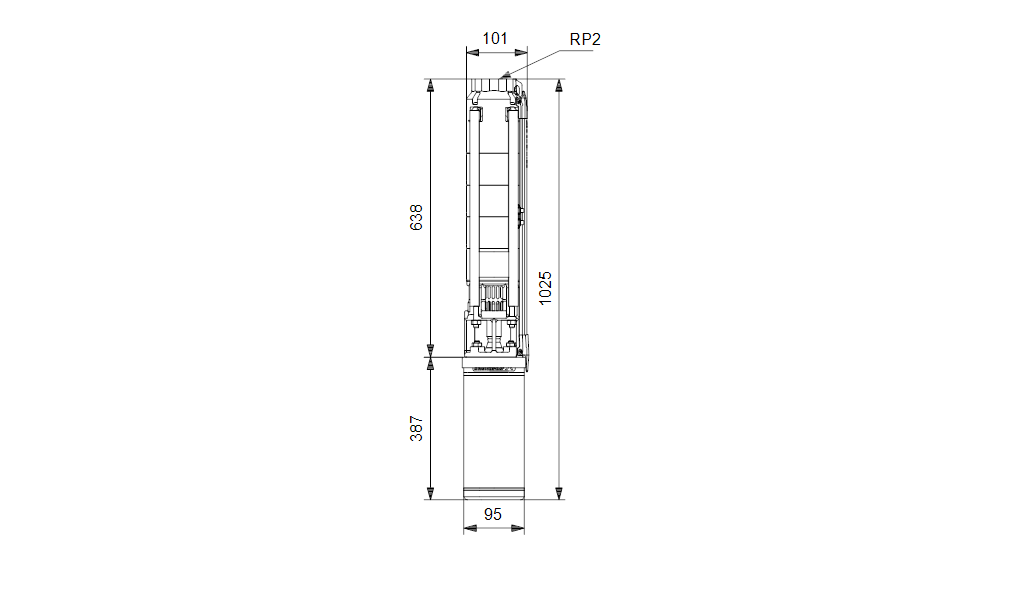 Grundfos SP 9-8 Rp2 4"1X230/50 1.5kW