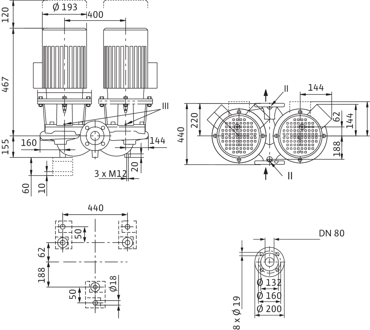 Насос Wilo DL 80/160-1,5/4