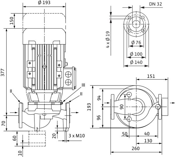 Насос Wilo IPL 32/135-1,5/2