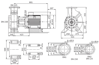 Насос Wilo BL 125/285-22/4