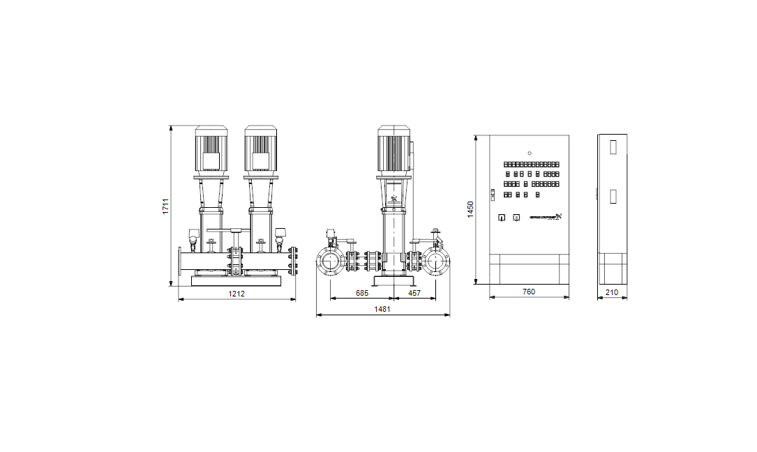 Grundfos  Hydro MX 2 CR64-5-1 S001