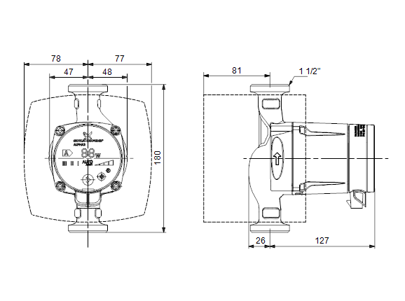 Насос Grundfos ALPHA2 25-60 180 1x230V 50Hz 6H RU