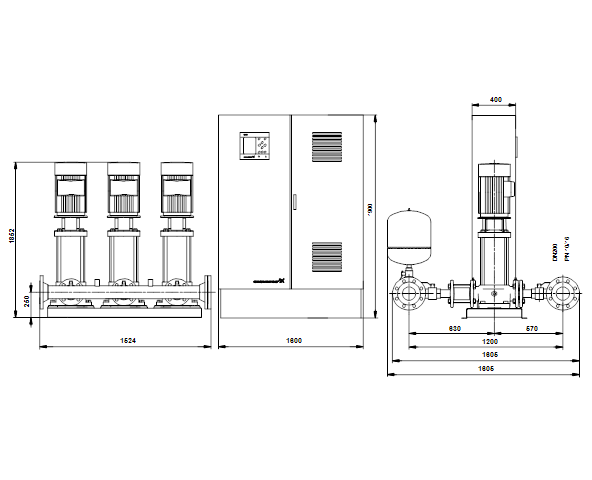 Grundfos Hydro MPC-E 3 CR 90-4-2