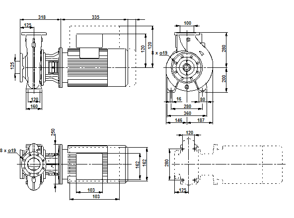 Grundfos NB 100-315/295 A-F-A-BAQE 1450 об/мин