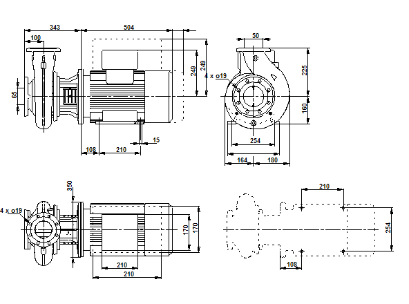 Grundfos NB 50-250/254 A-F-A-BAQE 2900 об/мин