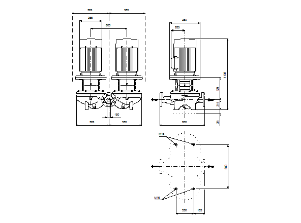 Grundfos TPD 150-220/4 A-F-A-BAQE 3x400 В, 1450 об/мин  