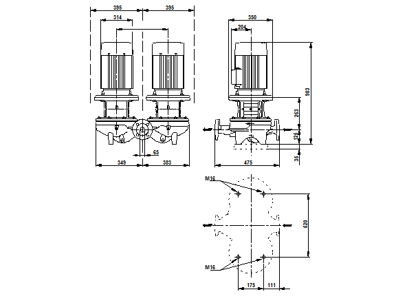 Grundfos TPD 65-660/2 A-F-A-GQQE 3x400 В, 2900 об/мин