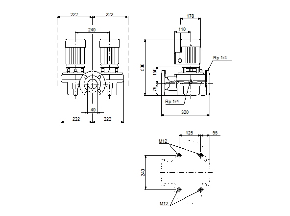 Grundfos TPD 40-270/2 A-F-A-RUUE 3x400 В, 2900 об/мин