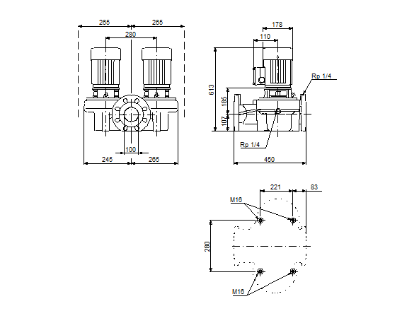 Grundfos TPD 100-120/2 A-F-A-BUBE 3x400 В, 2900 об/мин