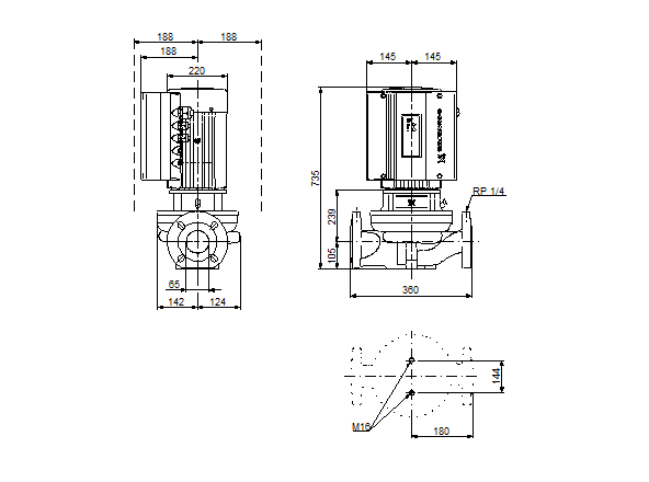 Grundfos TPE 65-410/2-S A-F-A-BAQE 3x400 В, 2900 об/мин 