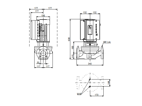 Grundfos TPE 50-290/2-S A-F-A-GQQE 3x400 В, 2900 об/мин  