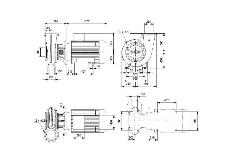 Grundfos NB 250-400/385 A-F-A-BAQE 1450 об/мин