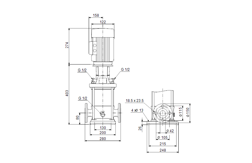 Grundfos CRNE 10-3 A-FGJ-A-E-HQQE 3x380-500 60 HZ