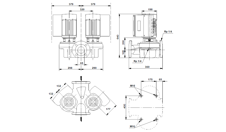 Grundfos TPED 65-230/2-S A-F-A-GQQE