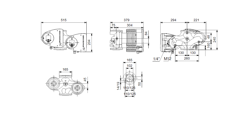 Grundfos MAGNA3 D 50-80 F 240 1x230V PN6/10