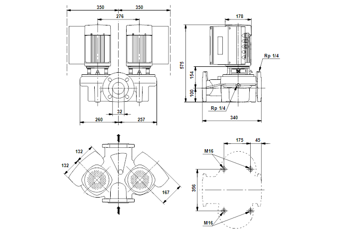 Grundfos TPED 32-200/2-S A-F-A-GQQE