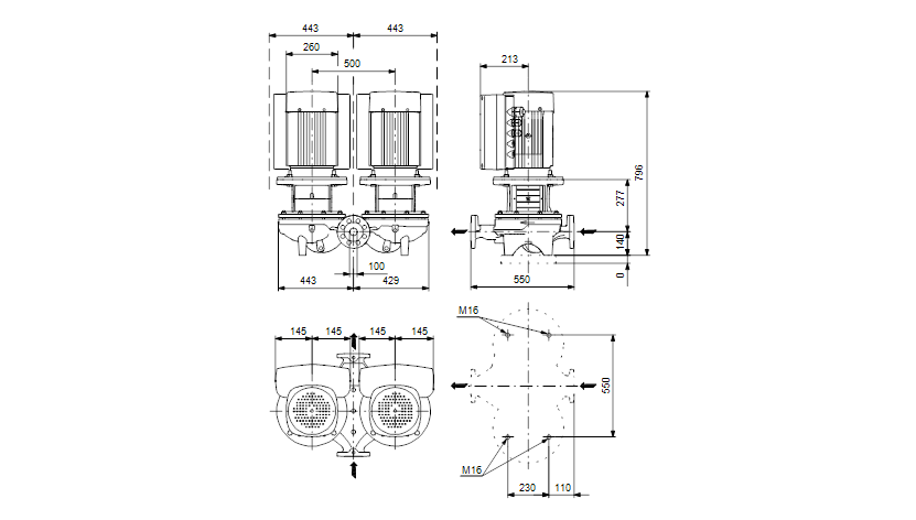 Grundfos TPED 100-170/4-S A-F-A-GQQE 3x400 В, 1450 об/мин