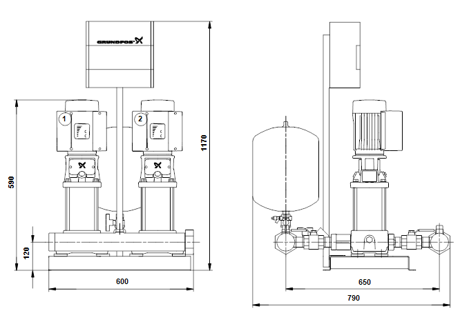 Grundfos Hydro MULTI-E 2 CRE 3-7