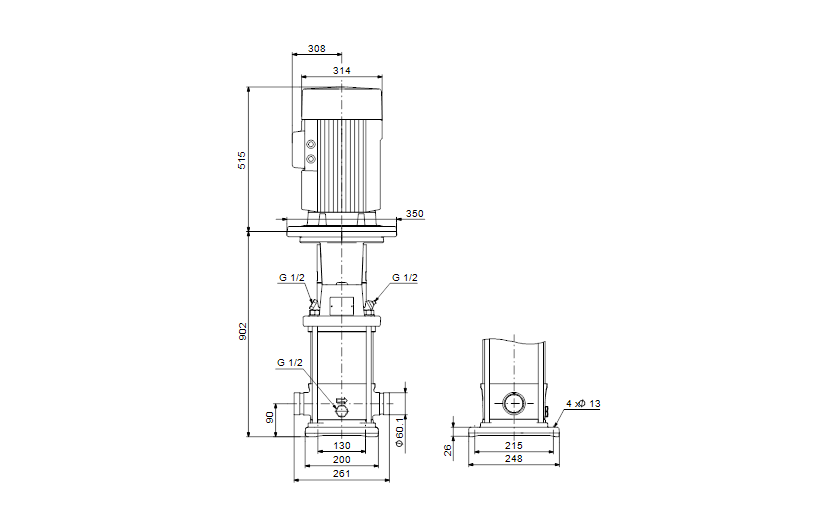 Grundfos CRNE 20-10 A-P-A-E-HQQE 3x400 60 HZ