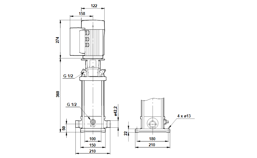 Grundfos CRNE 5-5 A-P-A-E-HQQE 3x380-500 60HZ