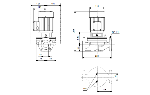 Grundfos TP 40-30/4 B A-F-Z-BUBE