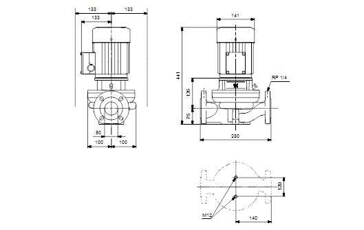 Grundfos TP 50-180/2 B A-F-Z-BUBE