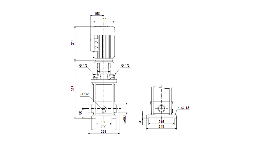 Grundfos CRNE 10-1 N-P-A-E-HQQE 1x200-240 60 HZ