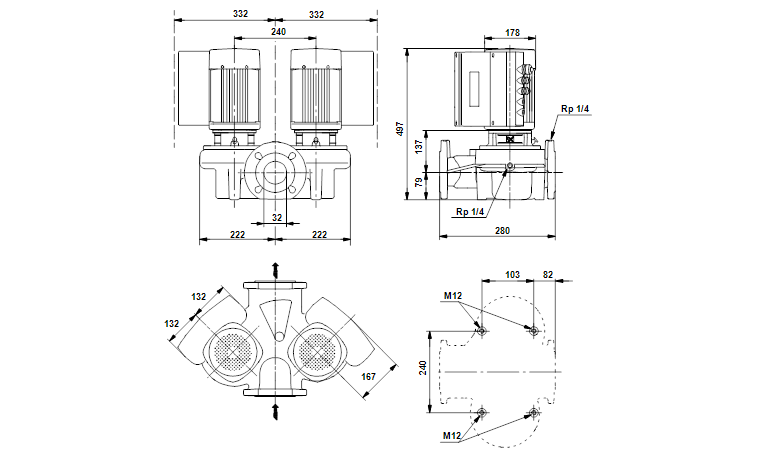 Grundfos TPED 32-230/2-S A-F-A-BUBE