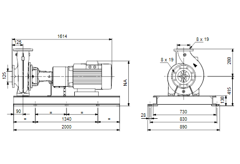 Grundfos NK 100-200/219 A2-F-A-E-BAQE 2900 об/мин (снят с производства)