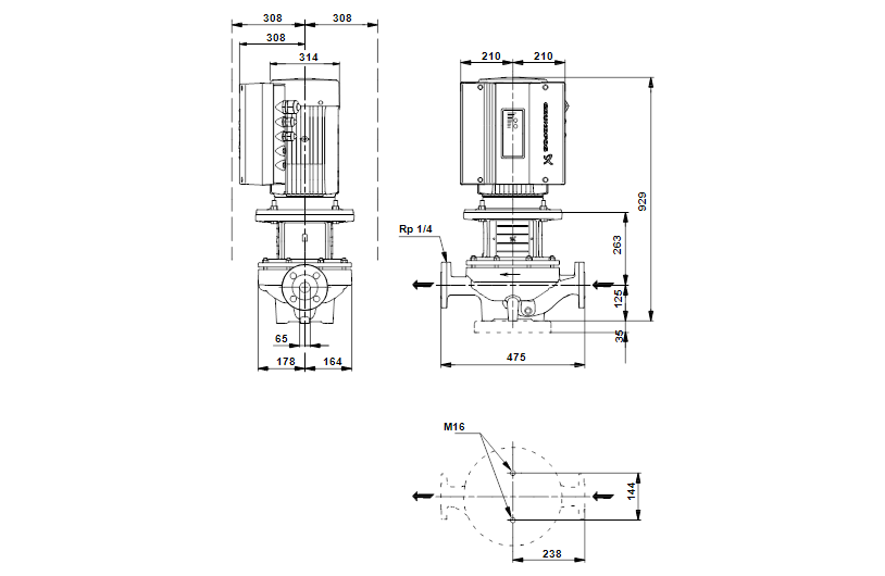 Grundfos TPE 65-720/2 A-F-A-BAQE 3x400 В, 2900 об/мин