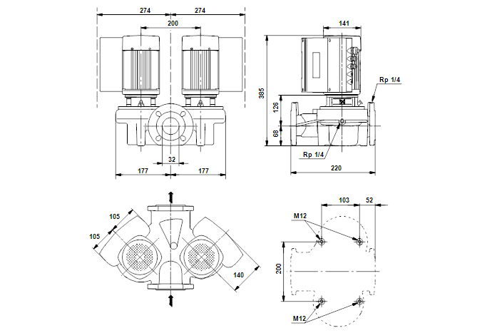 Grundfos TPED 32-120/2-S A-F-A-BUBE