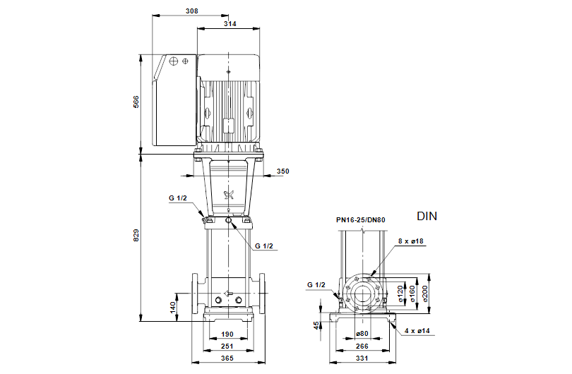 Grundfos CRNE 45-3 N-F-A-E-HQQE 3x400 60 HZ