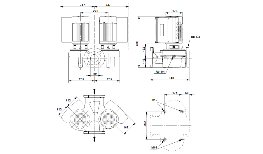 Grundfos TPED 50-190/2-S A-F-A-GQQE