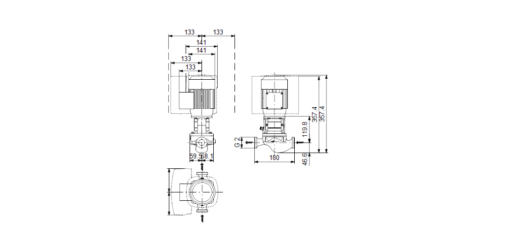 Grundfos TP 32-80/2 A-O-A-GQQE 1x230 В, 2900 об/мин