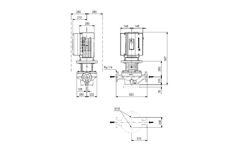 Grundfos TPE 125-160/4 A-F-A-BAQE 3x400 В, 1450 об/мин