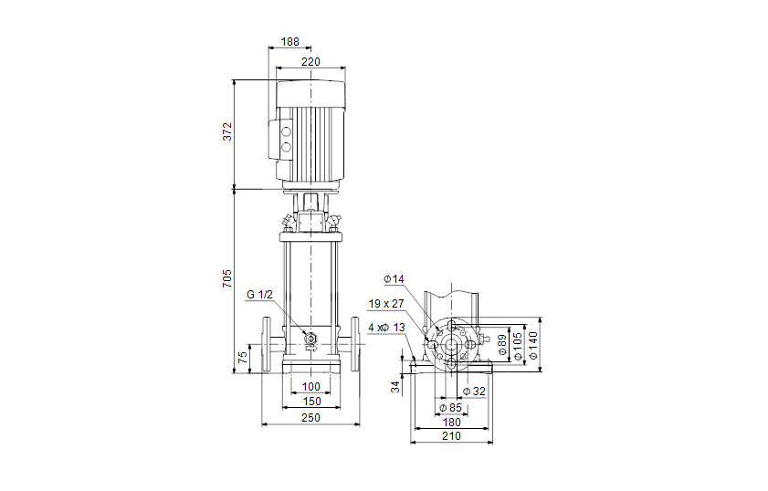 Grundfos CRNE 3-25