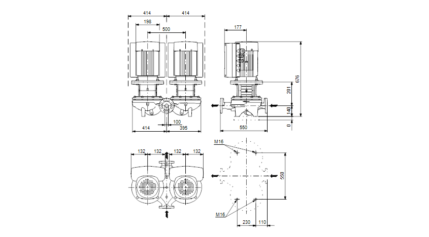 Grundfos TPED 100-90/4-S A-F-A-GQQE 3x400 В, 1450 об/мин