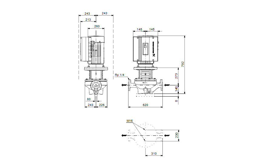 Grundfos TPE 80-240/4 A-F-A-BAQE 3x400 В, 1450 об/мин