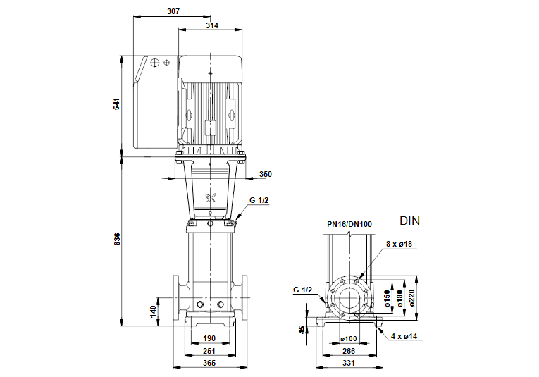 Grundfos CRNE 64-3-2 N-F-A-E-HQQE 3x400 60 HZ