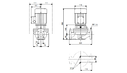 Grundfos TP 32-60/2 B A-F-Z-BUBE