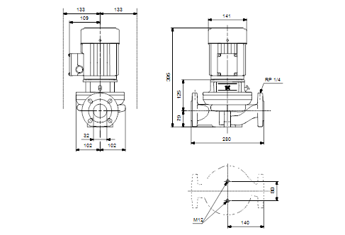 Grundfos TP 32-40/4 B A-F-Z-BUBE