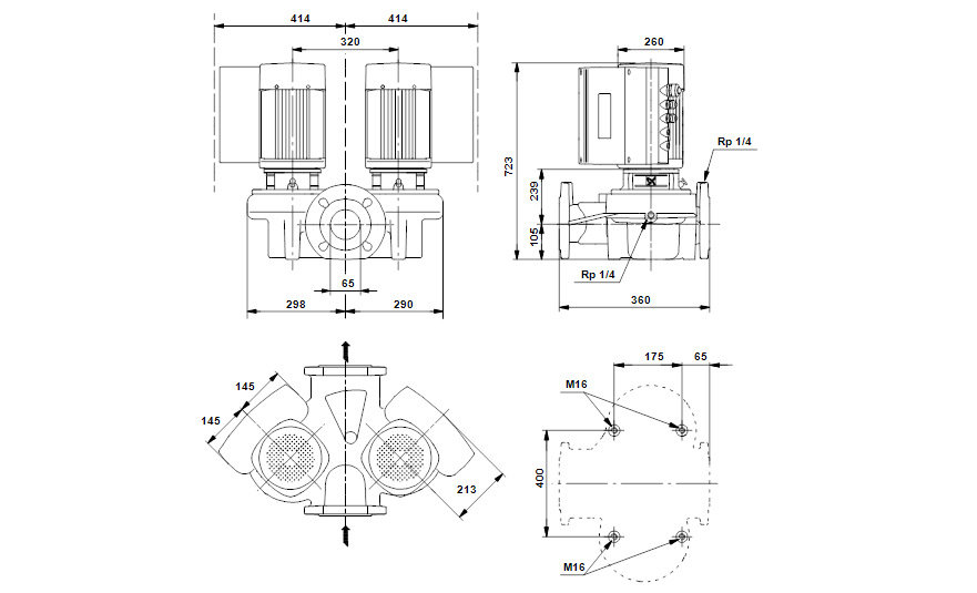 Grundfos TPED 65-410/2-S A-F-A-BAQE 3x400 В, 2900 об/мин