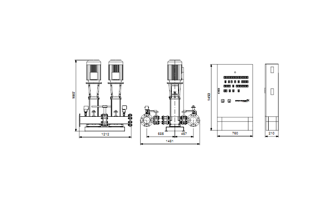 Grundfos Hydro MX D001 2CR90-4