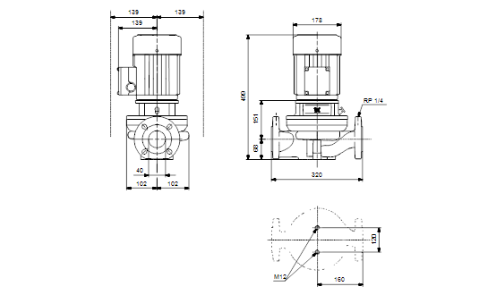 Grundfos TP 40-230/2 B A-F-Z-BUBE