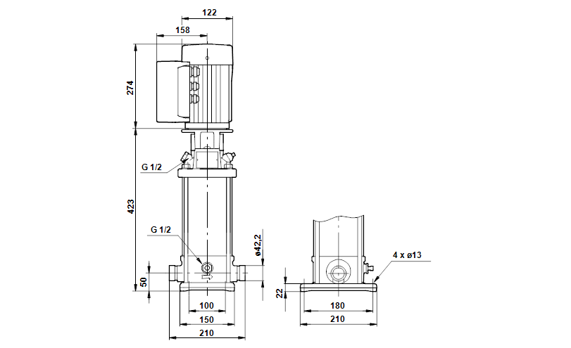 Grundfos CRNE 3-11 A-P-A-E-HQQE 3x380-500 60HZ