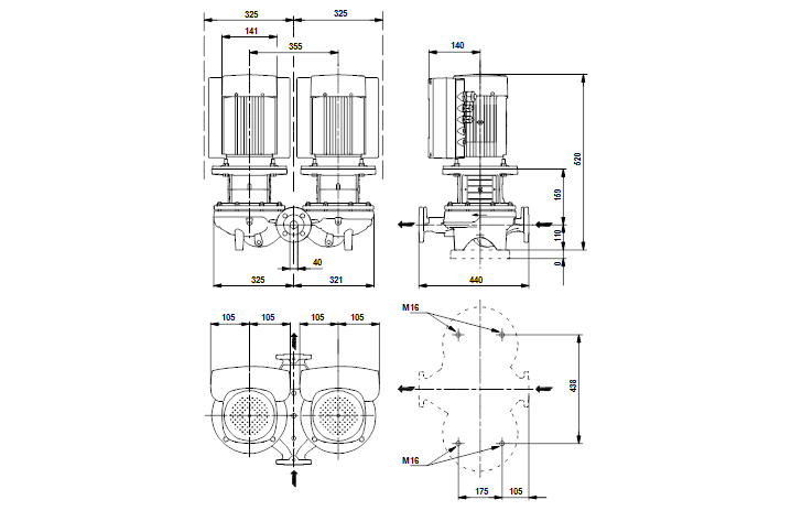 Grundfos TPED 40-130/4-S A-F-A-BAQE