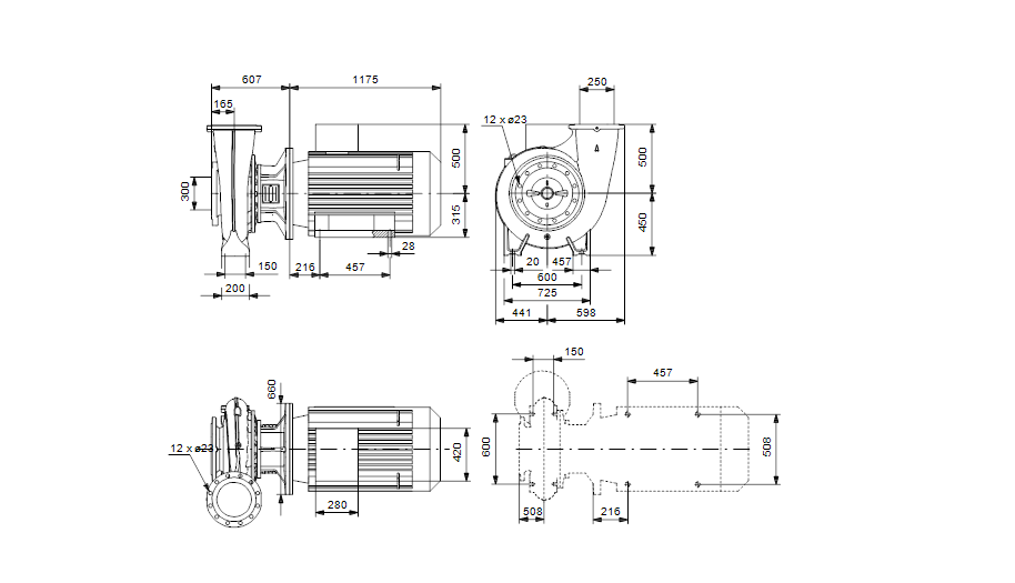 Grundfos NB 250-500/417 A-F-A-BAQE 1450 об/мин