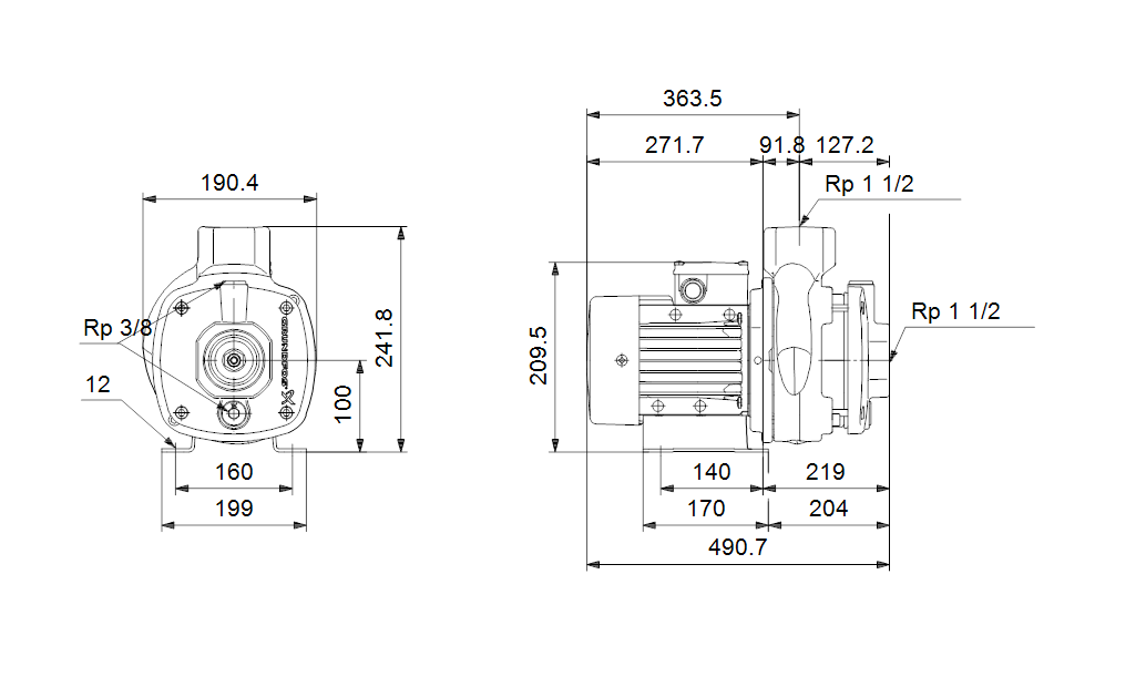 Grundfos CM-A 10-3 A-R-A-E-AQQE 3x400В