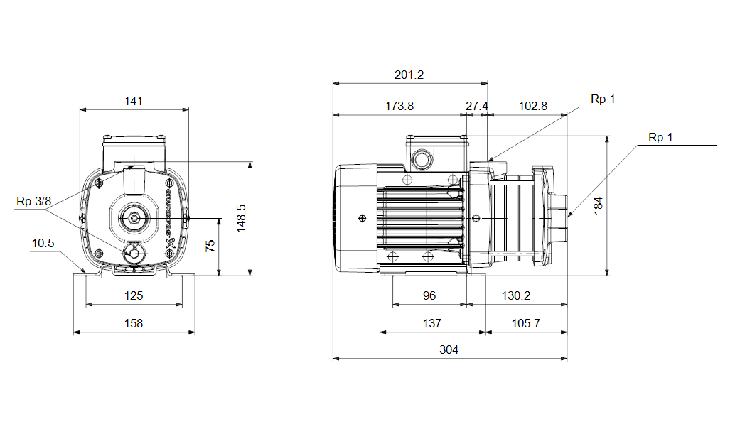 Grundfos CM-A 1-3 A-R-A-V-AQQV 3400В